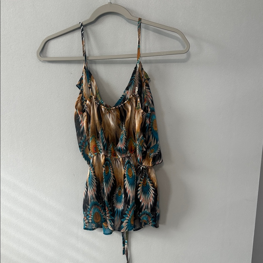 Cotton Express Printed Ruffle Romper - Picture 4 of 4